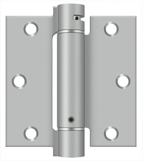 Deltana DSH35U32D spring hinge in satin stainless, additional view
