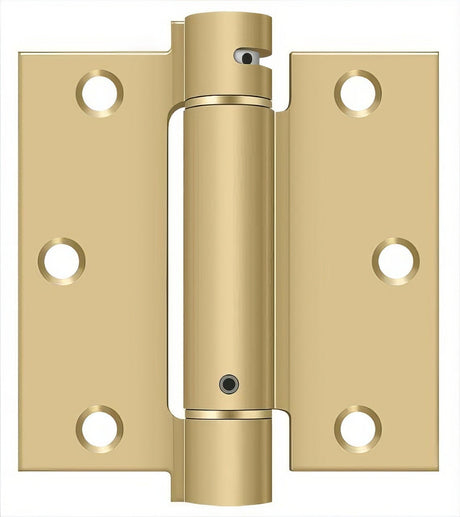 Deltana DSH35U4 spring hinge in satin stainless, additional view