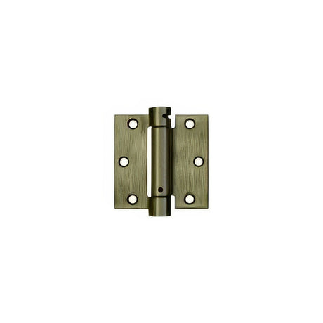 Deltana DSH35U5 antique brass spring hinge