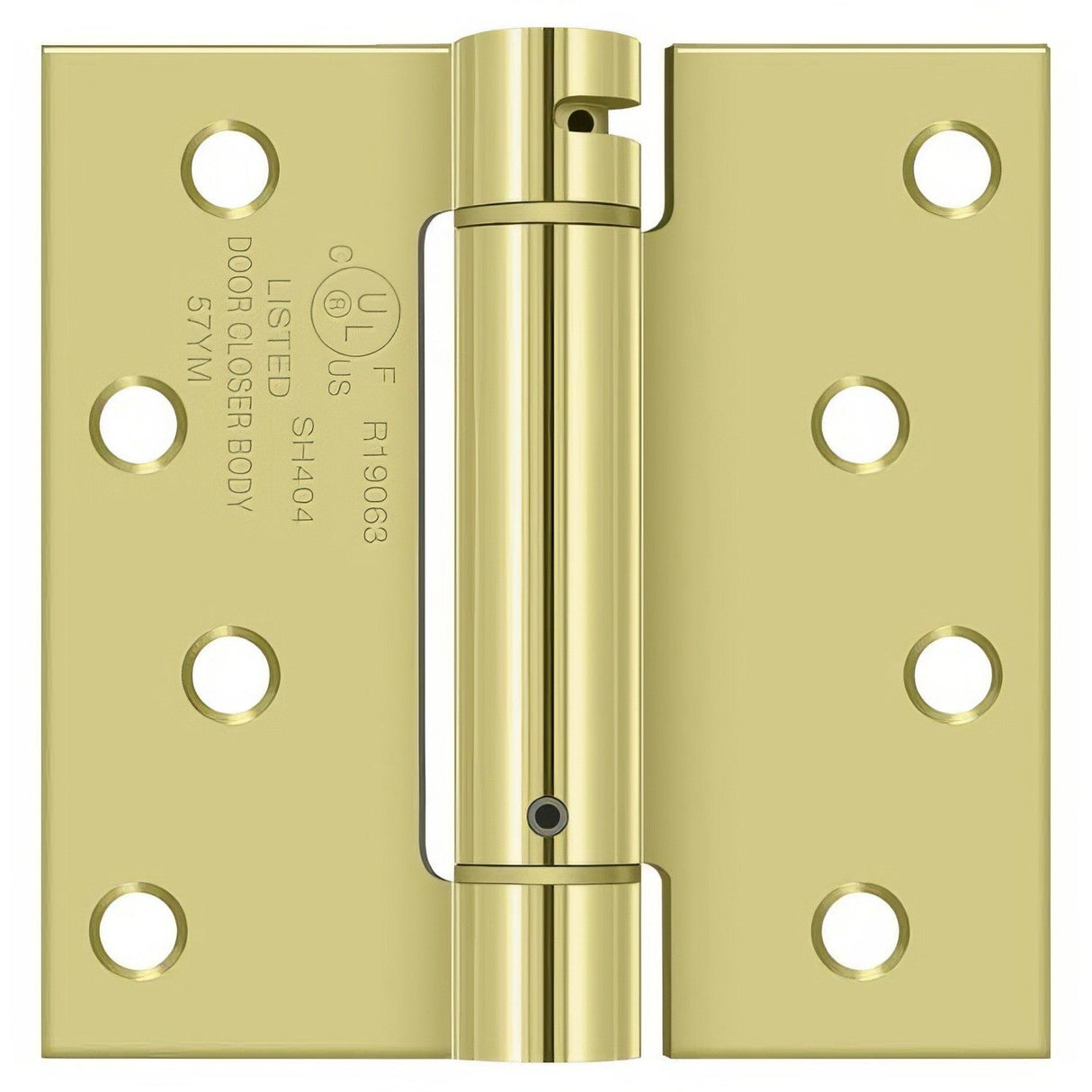 Deltana DSH44U3 polished brass spring hinge