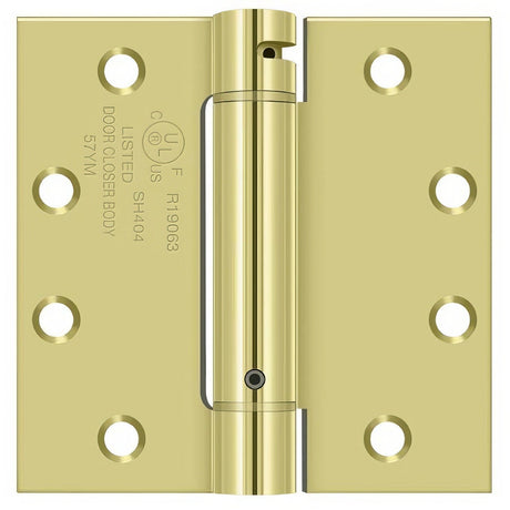 Deltana DSH45U3 polished brass spring hinge