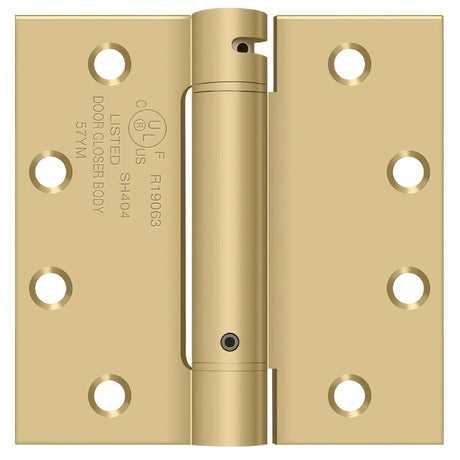 Deltana DSH45U4 satin brass spring hinge