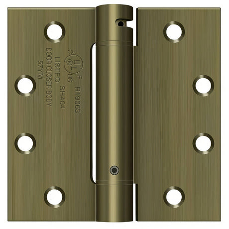 Deltana DSH45U5 antique brass spring hinge