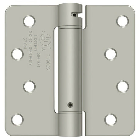 Deltana DSH4R415 satin nickel spring hinge