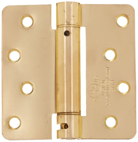Deltana DSH4R43/4 polished brass / brushed brass spring hinge