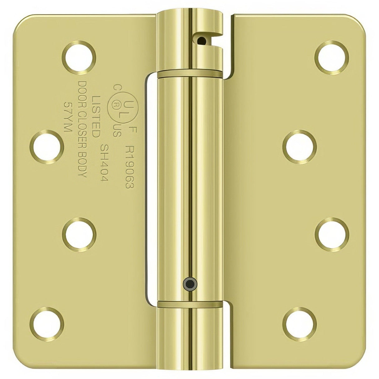 Deltana DSH4R43 bright brass spring hinge