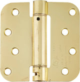 Deltana DSH4R53/4 polished brass / brushed brass spring hinge