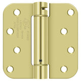 Deltana DSH4R53 polished brass spring hinge