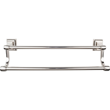 Top Knobs STK9PN TOP BATH (R) Stratton Bath Double 26" Wall Mounted Towel Bar Polished Nickel