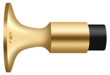 Deltana DSW325CR003 lifetime polished brass wall mount door stop