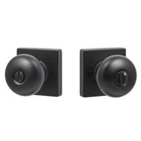 Sure-Loc DU102-SQ FBL flat black privacy door knob