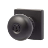 Sure-Loc DU107-SQ FBL flat black keyed entry door knob