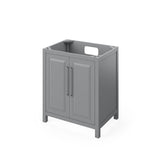 Jeffrey Alexander Cade 30" Grey Single Sink Bathroom Vanity with Calacatta Vienna Quartz Top - 8 in. Widespread Faucet Top product image 3