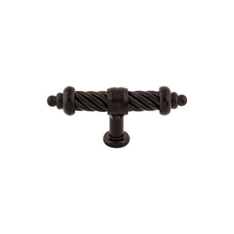 Top Knobs M629 Twist 3 5/8" Length Geometric Knob Patina Black