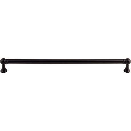 Top Knobs TK807BLK Kara 12" Center to Center Bar Pull Flat Black