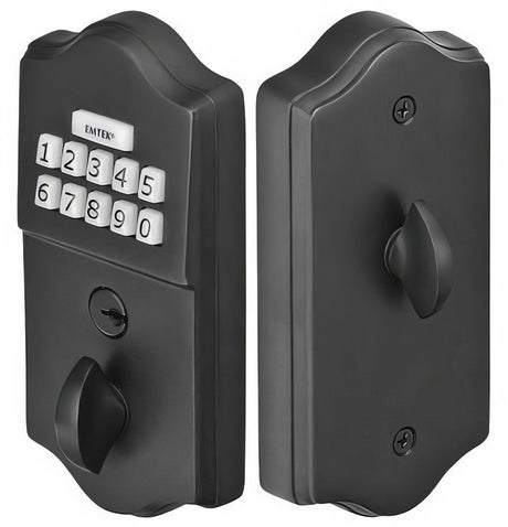 Emtek E1000US15 Classic Brass keypad deadbolt, additional view