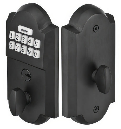 Emtek E1001FB flat black keypad deadbolt