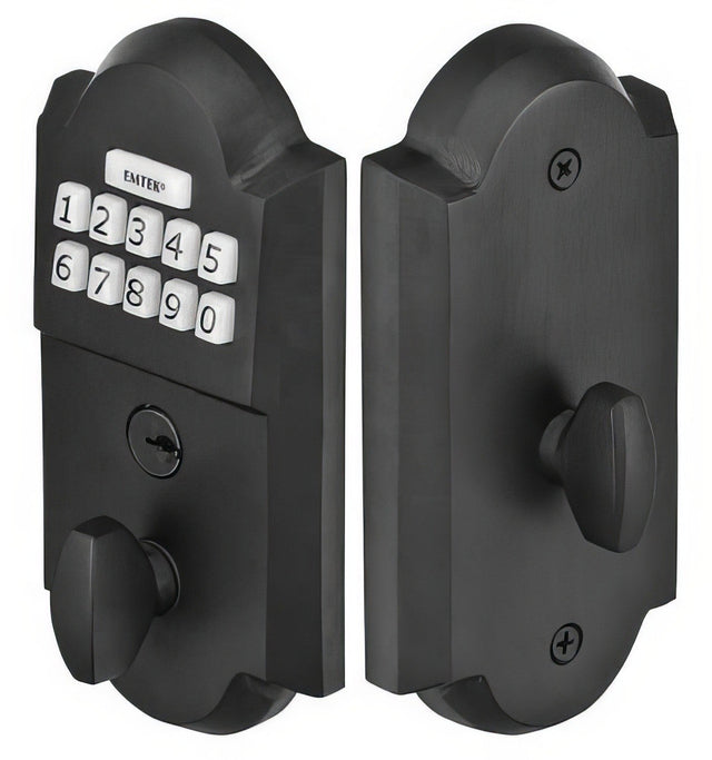 Emtek E1001FB flat black keypad deadbolt