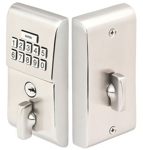 Emtek E1020US15 satin nickel single cylinder