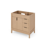 Jeffrey Alexander Theodora 36" Natural Oak Single Sink Bathroom Vanity with Grey Marble Top - 8 in. Widespread Faucet Top product image 2