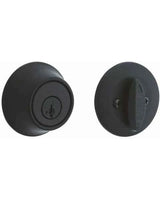 Kwikset 660RDT Single Cylinder Round Deadbolt SmartKey in Matte Black