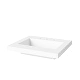 Jeffrey Alexander Katara 24" Natural Oak Single Sink Bathroom Vanity with White Resin Top - 8 in. Widespread Faucet Top product image 4