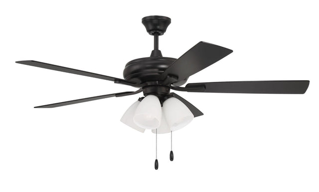Craftmade ECF114FB5-FBGW flat black ceiling fan blades included