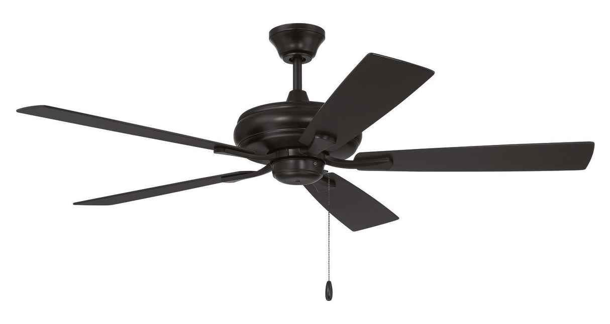 Craftmade ECF52FB5-FBGW flat black ceiling fan blades included