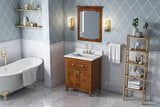 Jeffrey Alexander Chatham 30" Chocolate Single Sink Bathroom Vanity with Calacatta Vienna Quartz Top - 8 in. Widespread Faucet Top product image 7