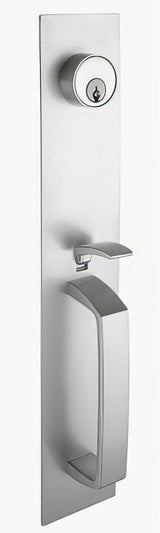 Copper Creek ED-ESCTHM-AL Bulldog Exit Device exit device trim in polished brass, additional view