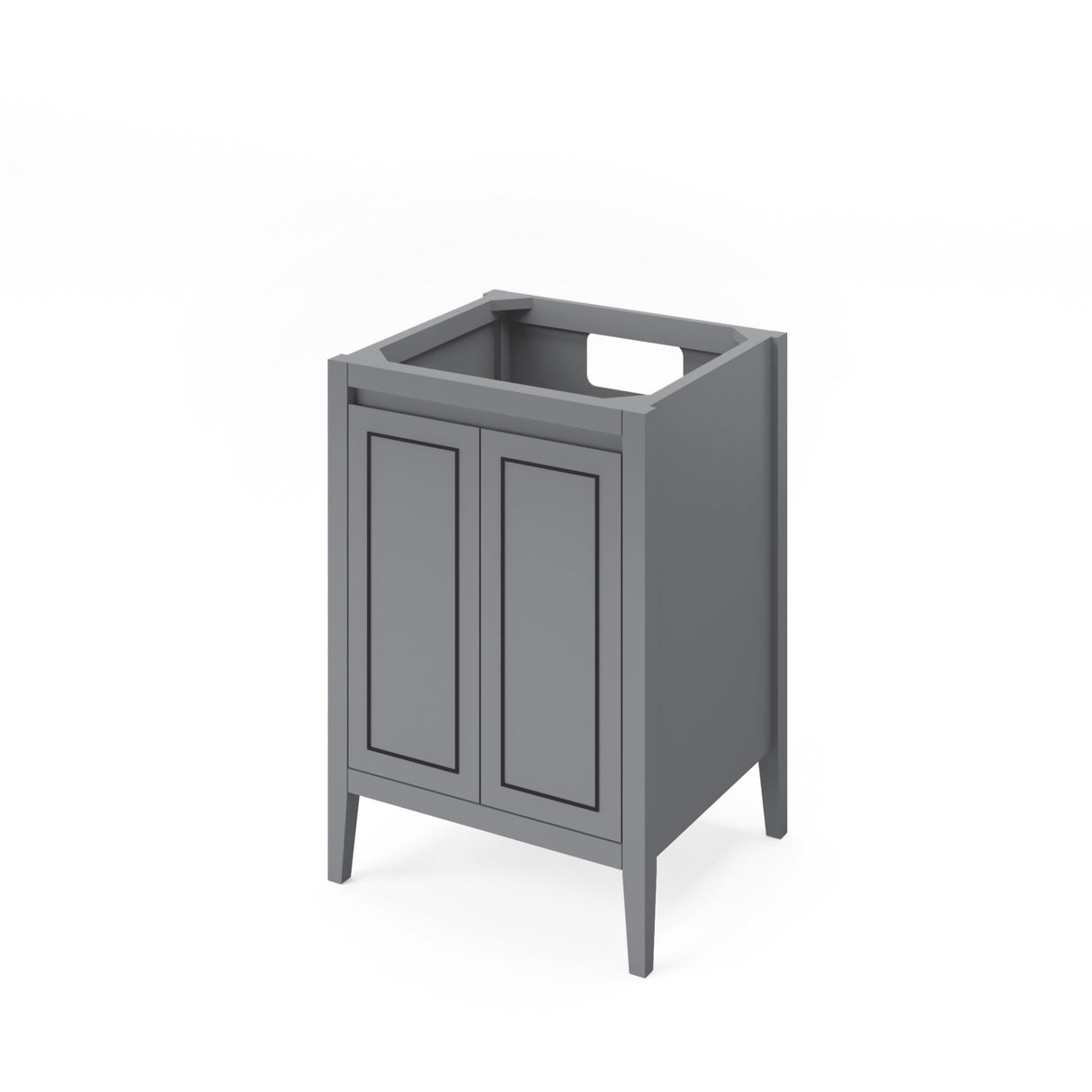 Jeffrey Alexander Percival 24" Grey Single Sink Bathroom Vanity with White Carrara Marble Top - 8 in. Widespread Faucet Top product image 3