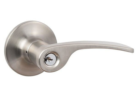 Sure-Loc Hardware EG107 15 keyed entry keyed entry door lever in satin nickel, additional view