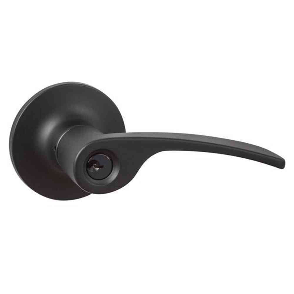 Sure-Loc EG107 FBL flat black keyed entry door lever