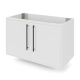 Jeffrey Alexander Tempest 36" White Single Sink Bathroom Vanity with White Resin Top - Single-Hole Faucet Top - VKTEM36WHSQRE product image 3