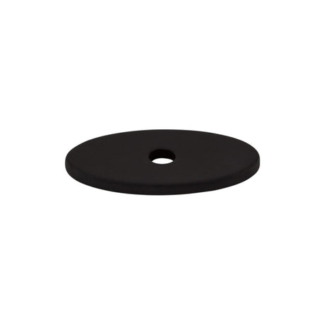 Top Knobs TK58BLK Oval Knob Backplate Flat Black