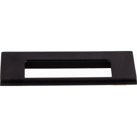 Top Knobs TK520BLK Europa Cut Out 3 3/4" Center to Center Finger Pull Flat Black