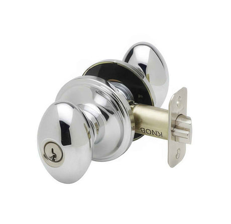 Copper Creek EK2040PS polished stainless keyed entry door knob