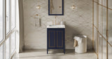 Jeffrey Alexander Percival 24" Hale Blue Single Sink Bathroom Vanity with Calacatta Vienna Quartz Top - 8 in. Widespread Faucet Top product image 7