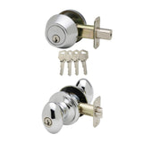 Copper Creek EKDB141PS polished stainless keyless electronic deadbolt and door knob