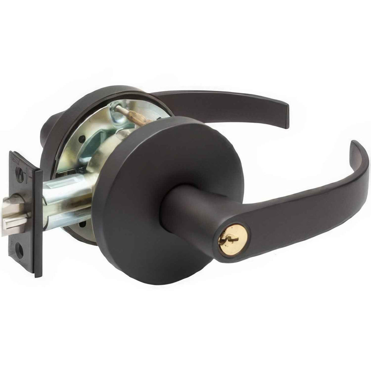 Copper Creek EL6241 10B Erin keyed entry keyed entry door lever in oil-rubbed bronze, additional view