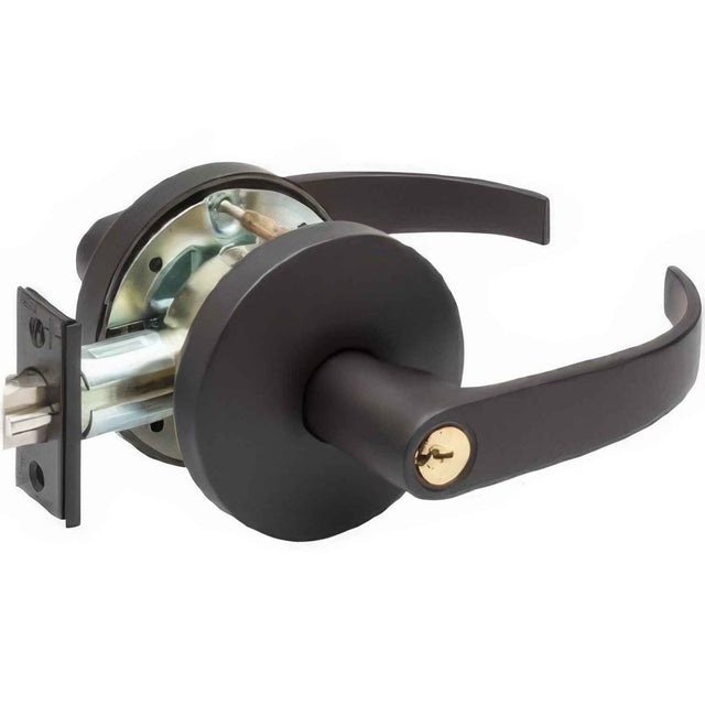 Copper Creek EL6241 10B Erin keyed entry keyed entry door lever in oil-rubbed bronze, additional view