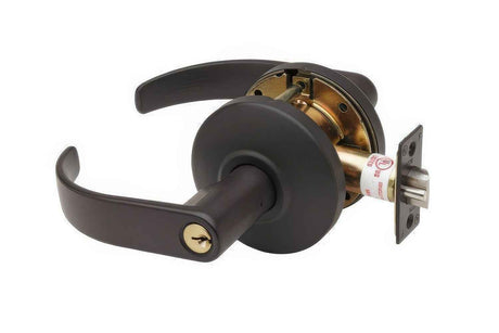 Copper Creek EL6260 10B Erin classroom keyed classroom keyed door lever in oil-rubbed bronze, additional view