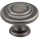 Elements 107BNBDL 107 Arcadia 1-5/16" Zinc Cabinet Knob Brushed Pewter
