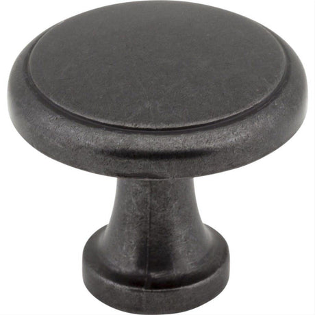 Elements 3970-DACM Gatsby 1-3/16" Zinc Cabinet Knob Gun Metal