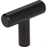 Elements 40MB 40 Naples 1-9/16" Steel T-Shaped Cabinet Pull Matte Black