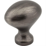 Elements 897BNBDL 897 Merryville 1-1/8" Zinc Cabinet Knob Brushed Pewter