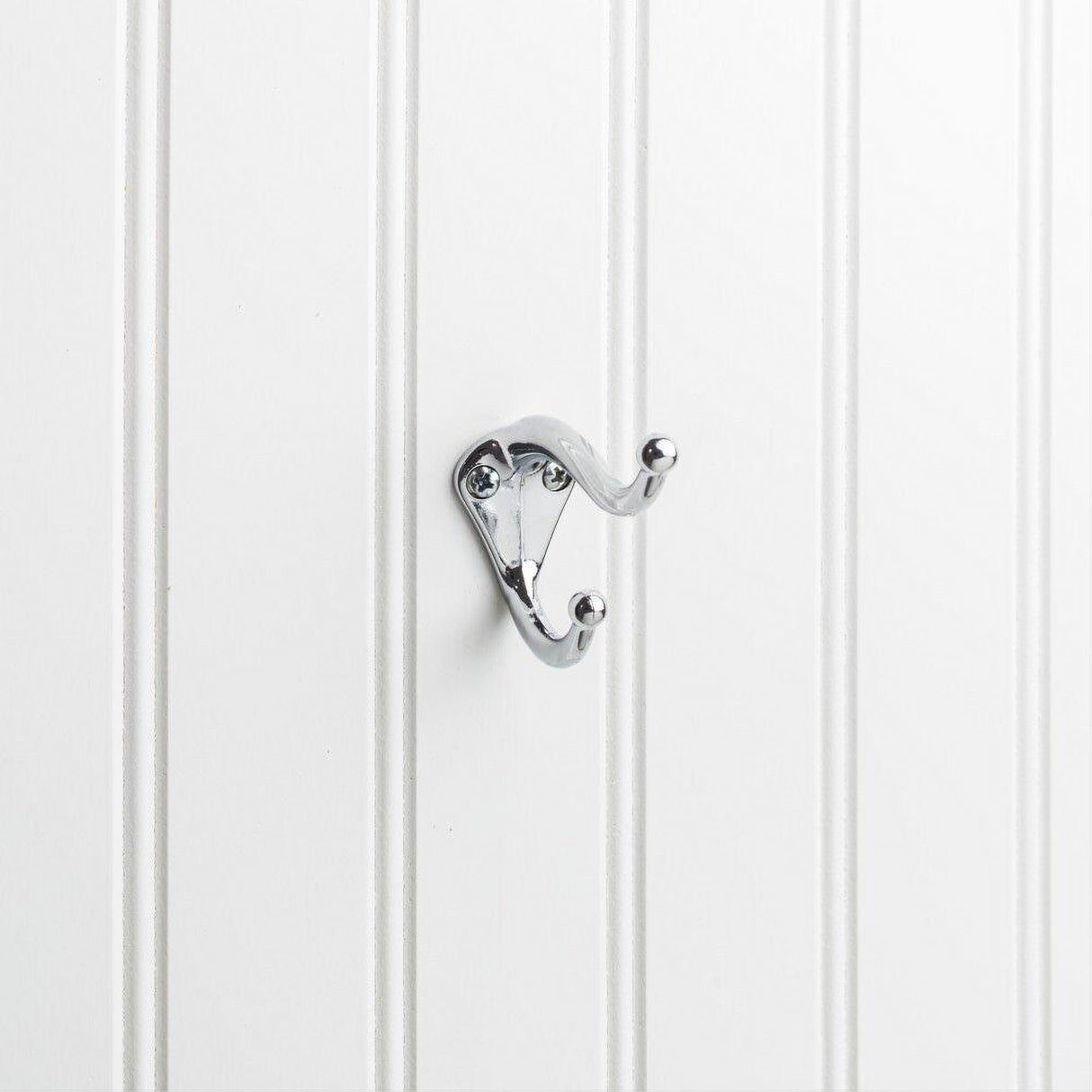 Elements YD10-231PC 2-5/16" Double Zinc Wall Mount Coat Hook Polished Chrome
