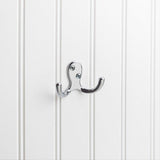 Elements YD15-187PC 1-7/8" Double Zinc Wall Mount Coat Hook Polished Chrome