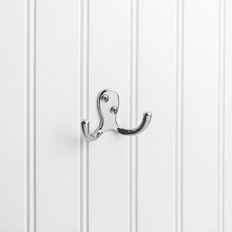 Elements YD15-187PC 1-7/8" Double Zinc Wall Mount Coat Hook Polished Chrome