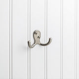 Elements YD15-187SN 1-7/8" Double Zinc Wall Mount Coat Hook Satin Nickel